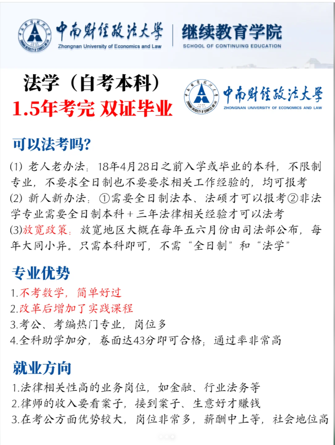 2025年中南財(cái)經(jīng)政法大學(xué)自考法學(xué)怎么報(bào)名？-圖4